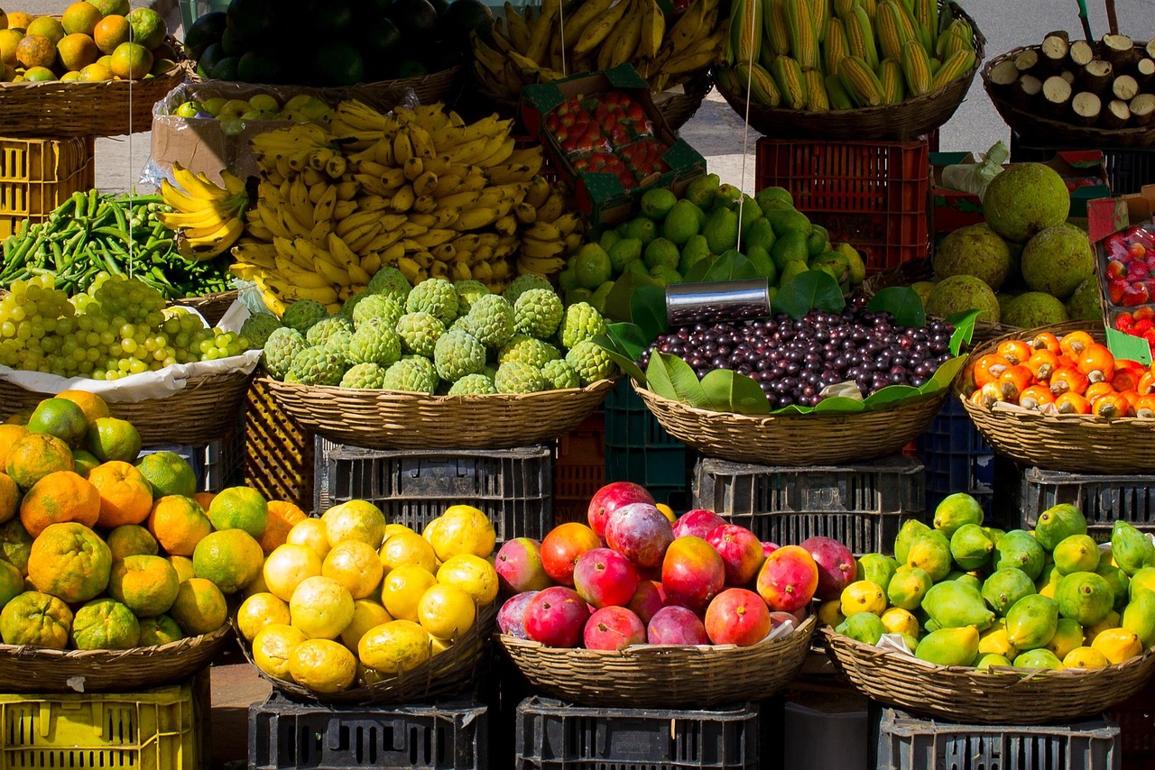 fruit, market, farmer's market