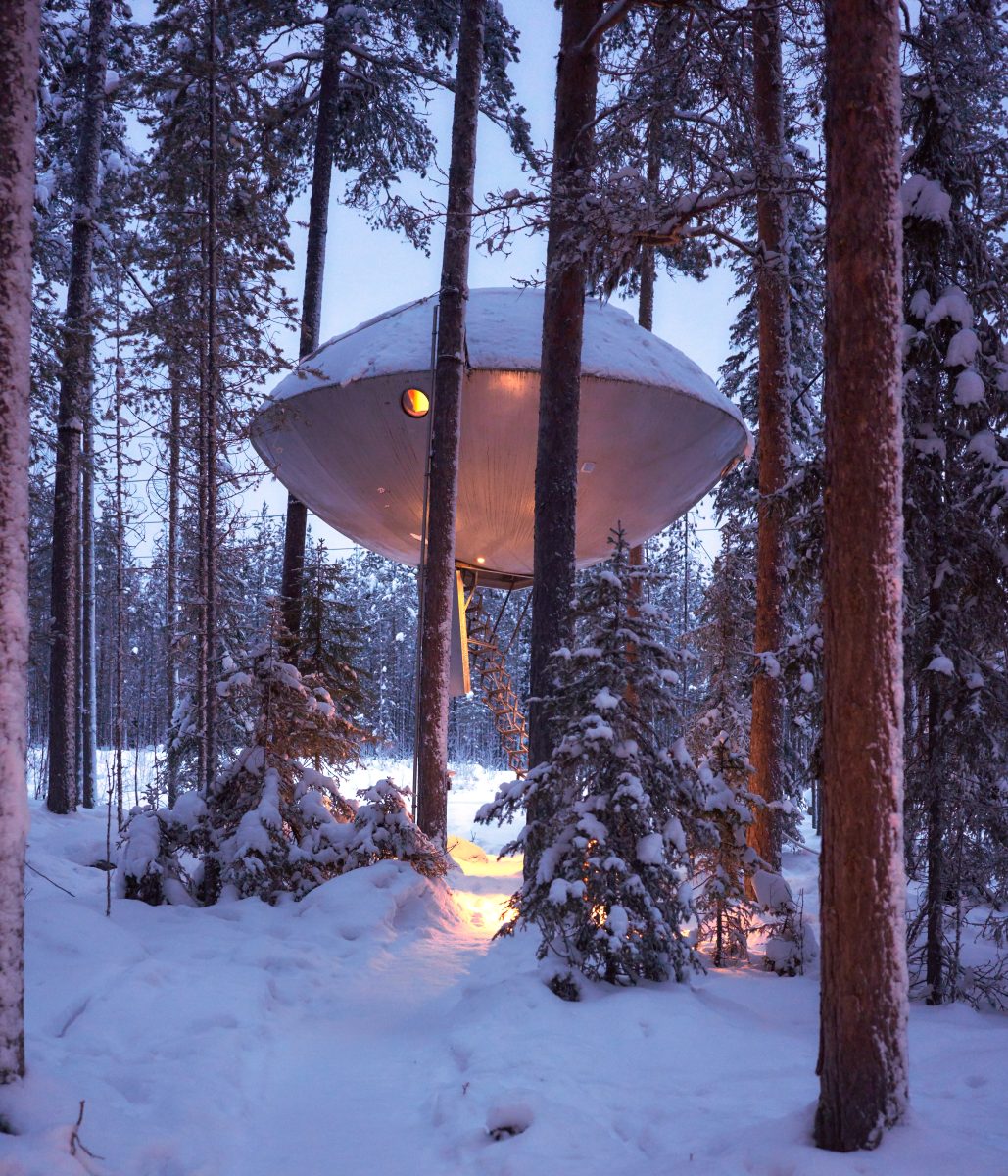 The UFO Treehotel in Harads Sweden Jan 3 2019