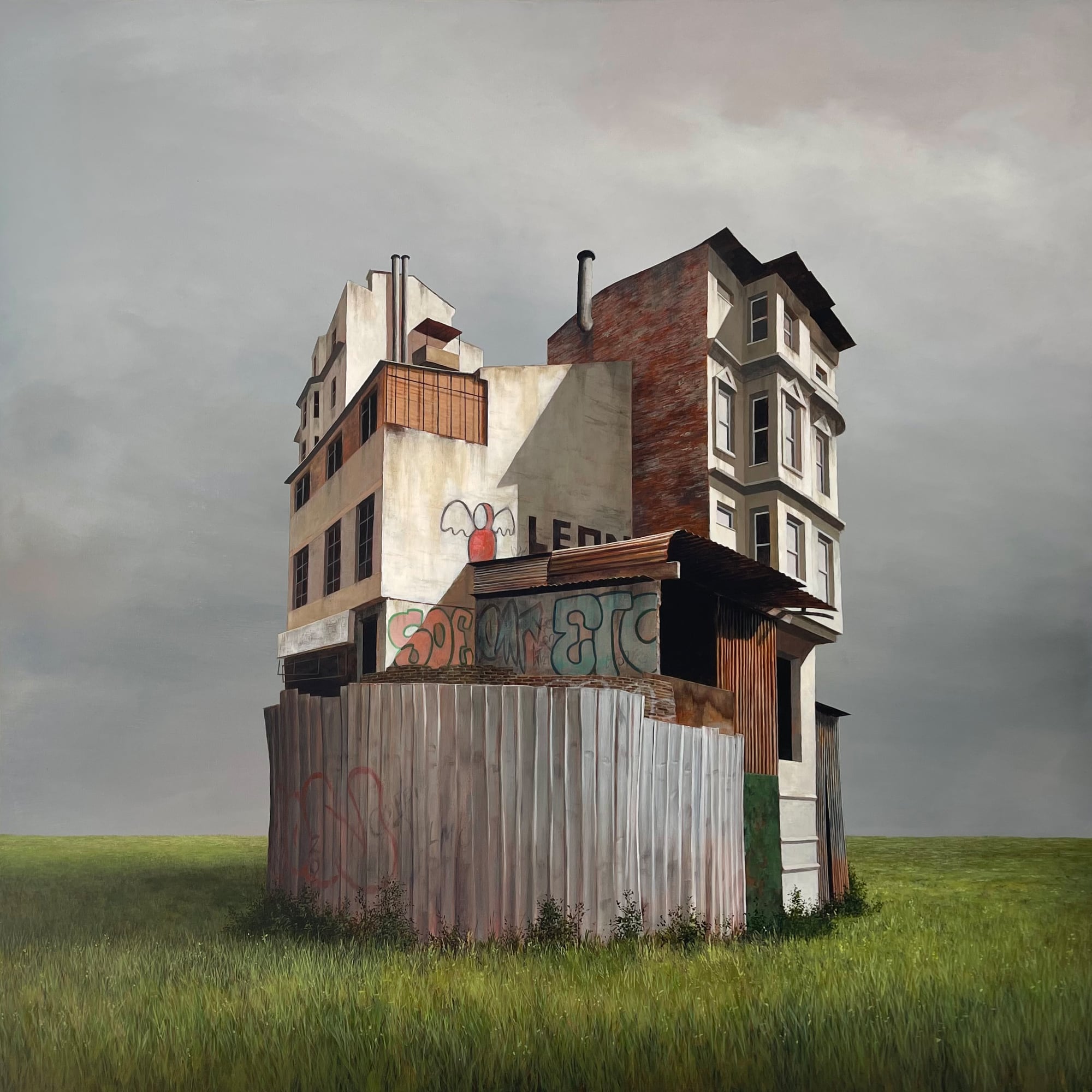 mysterious buildings paintings lee madgwick 1