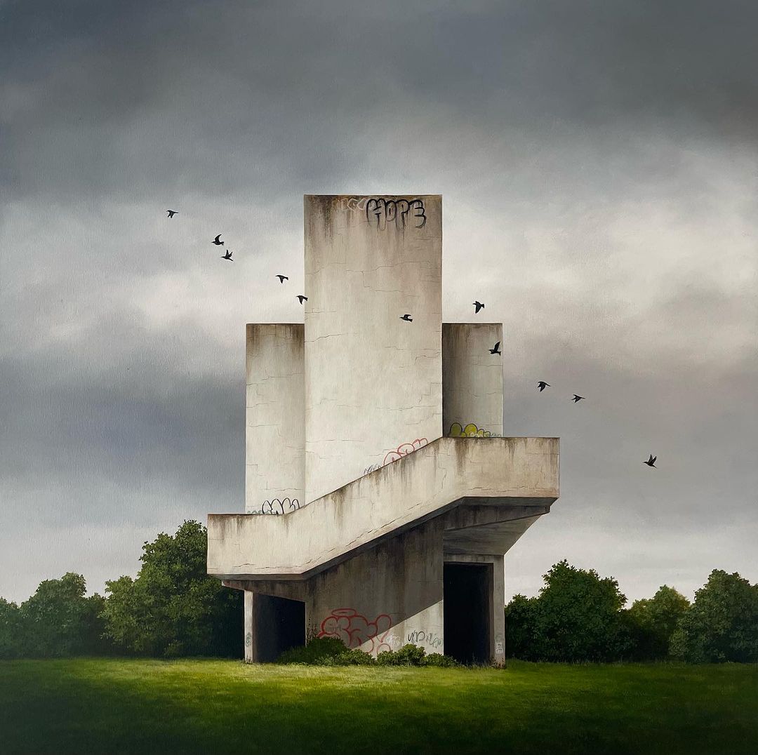 mysterious buildings paintings lee madgwick 4 1