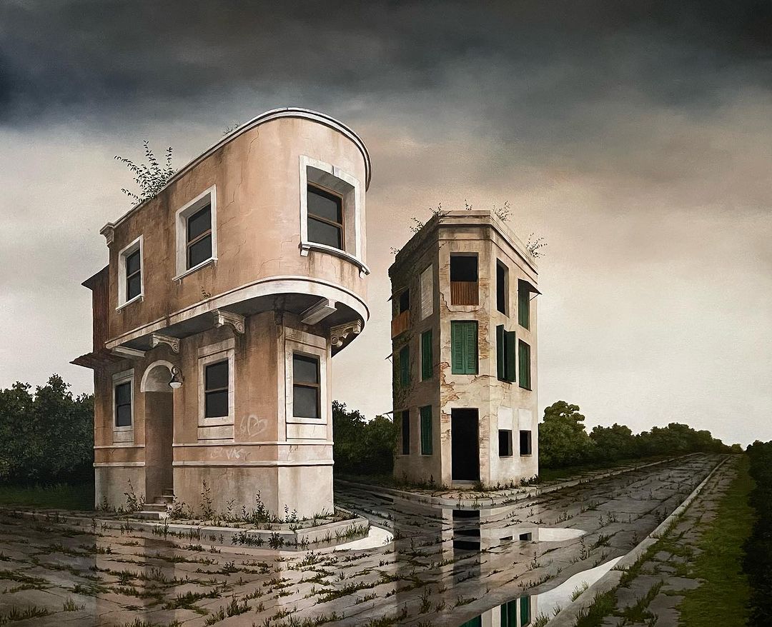 mysterious buildings paintings lee madgwick 9