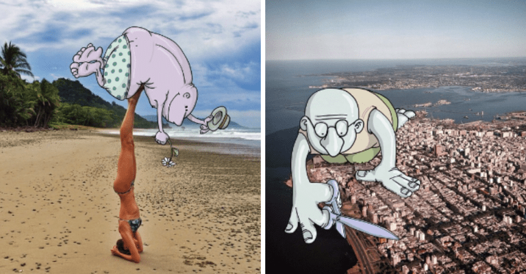 Brazílsky umelec pridáva svoje kresby do fotografií. Pozrite sa na výsledok