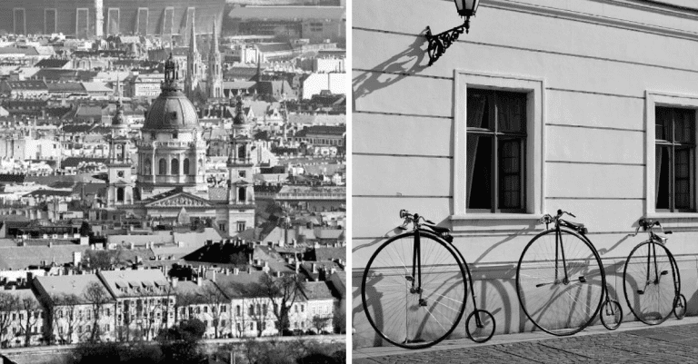 12 podmanivých čiernobielych fotografií, ktoré vás vezmú na prechádzku ulicami v Budapešti