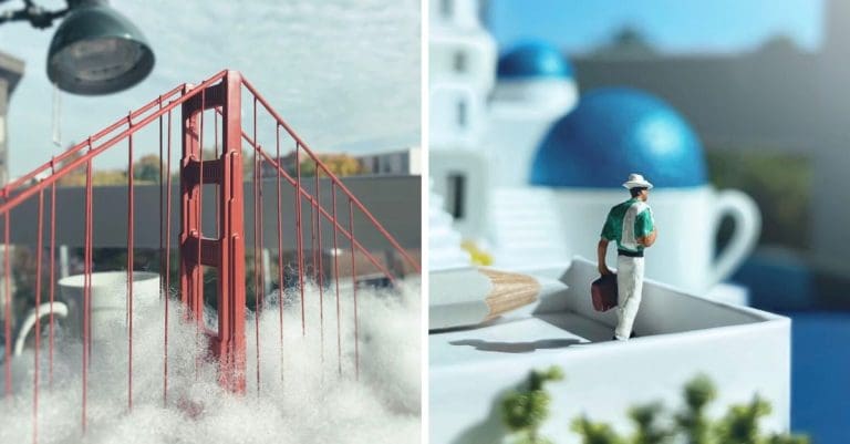 Miesta z celého sveta premieňa na miniatúrne scény. Pozrite si tvorbu tohto umelca
