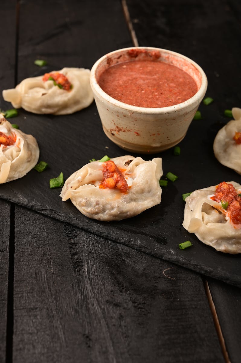 Afghan Mantu and Sauce