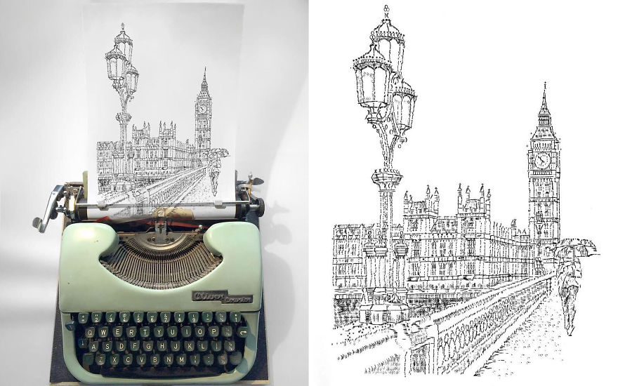 This young artist makes amazing drawings with a typewriter 5f57336b4e39b 880