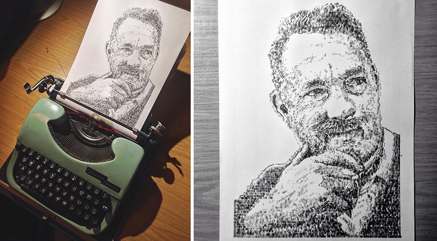 This young artist makes amazing drawings with a typewriter 5f573396e9515 880