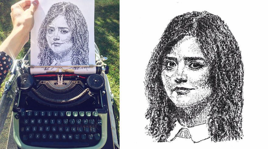 This young artist makes amazing drawings with a typewriter 5f57339b70ff8 880