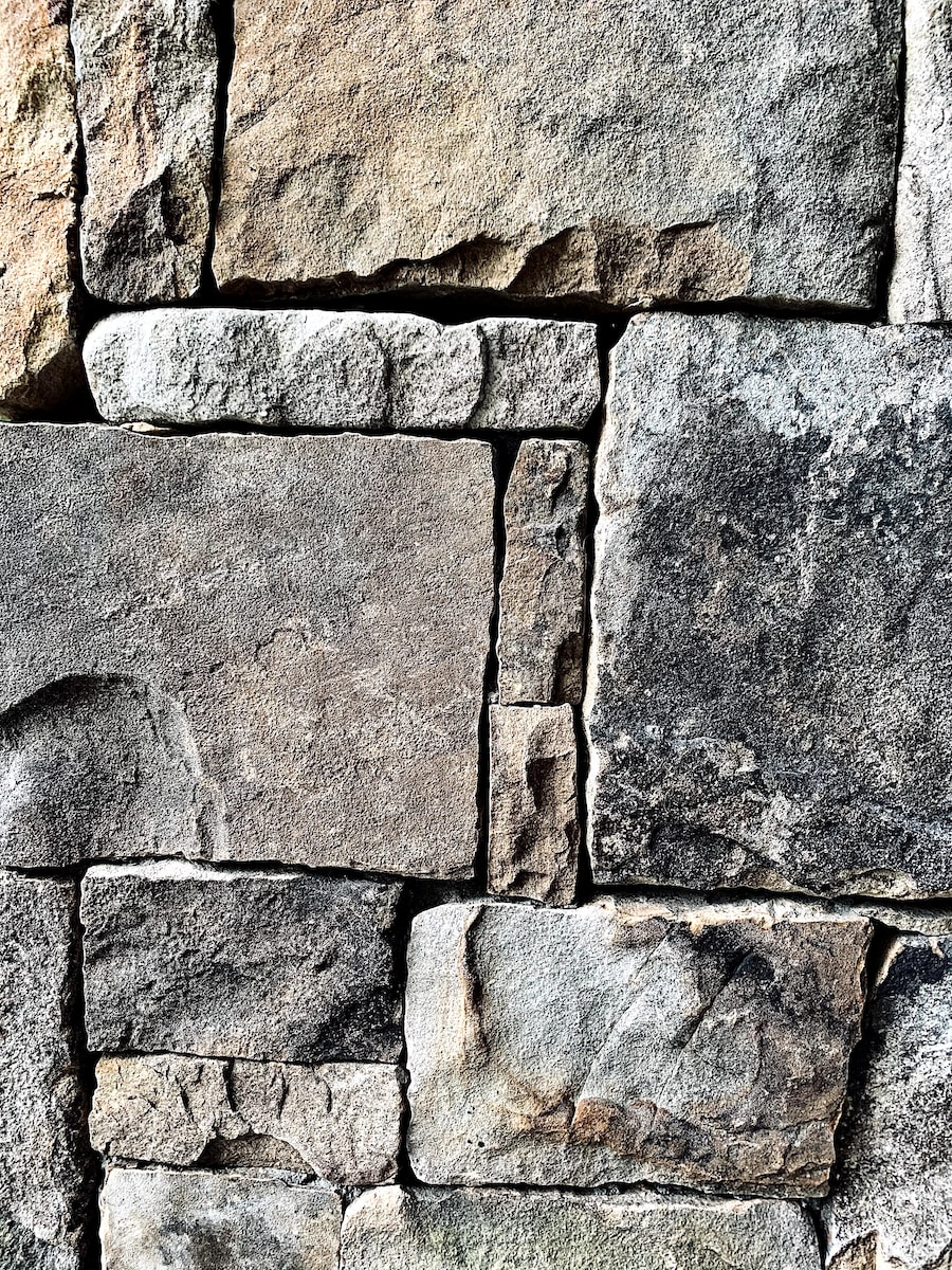 gray and black brick wall