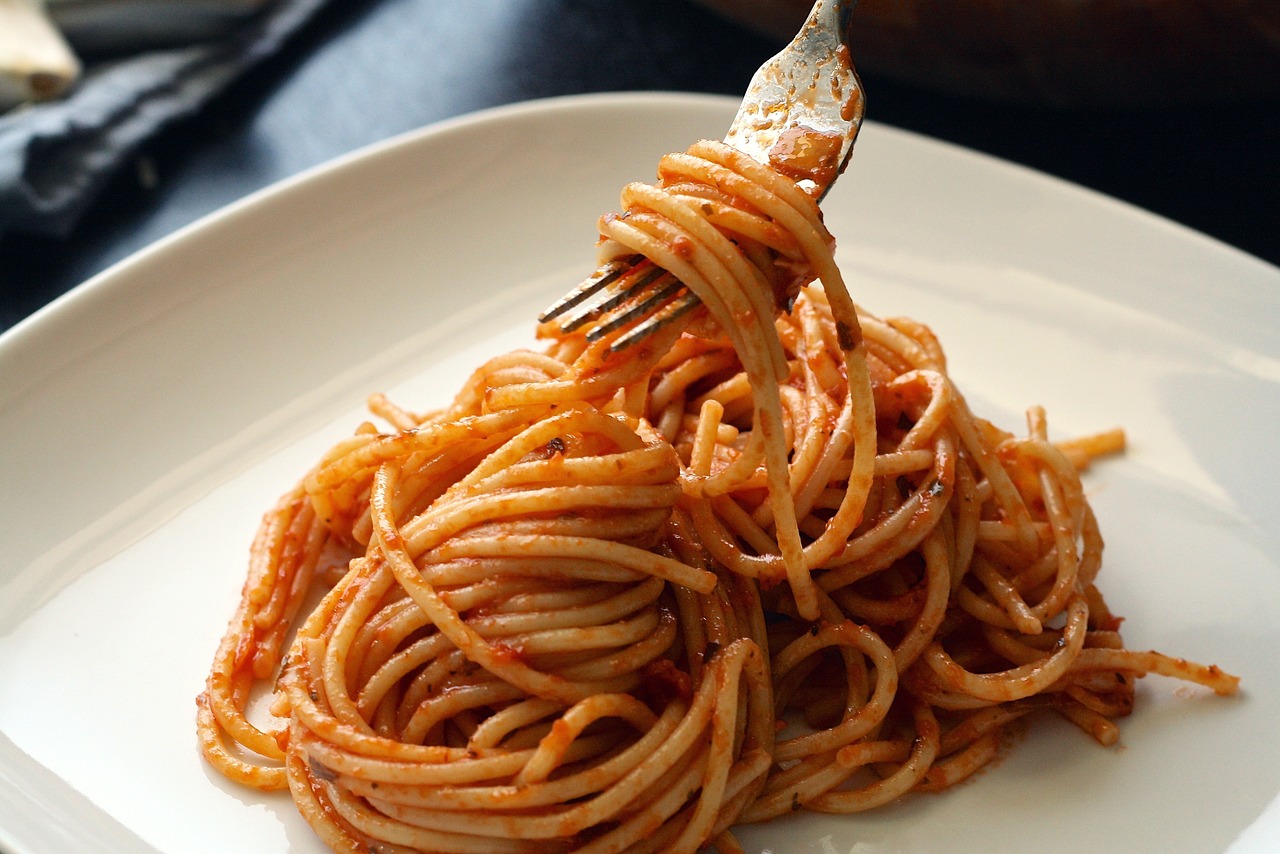 pasta, spaghetti, food