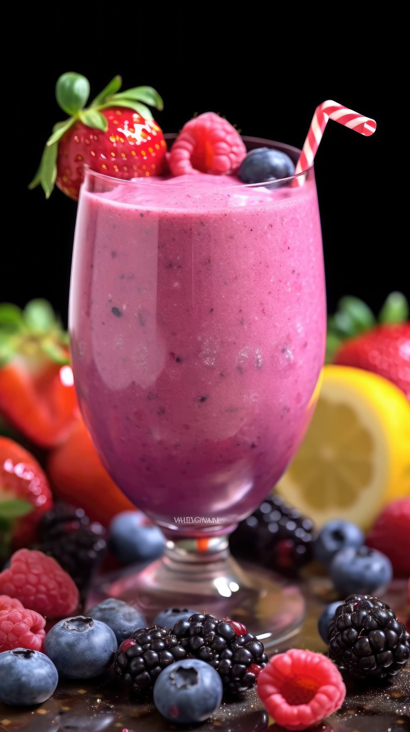 vibrant berry smoothie with a medley of fresh berries and a drizzle of honey 2tyfoqmz scaled