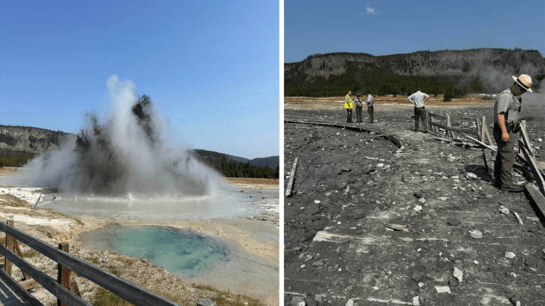 Video: Hydrotermálna explózia v Yellowstone – turisti utekali pred vriacou vodou, blatom a kameňmi