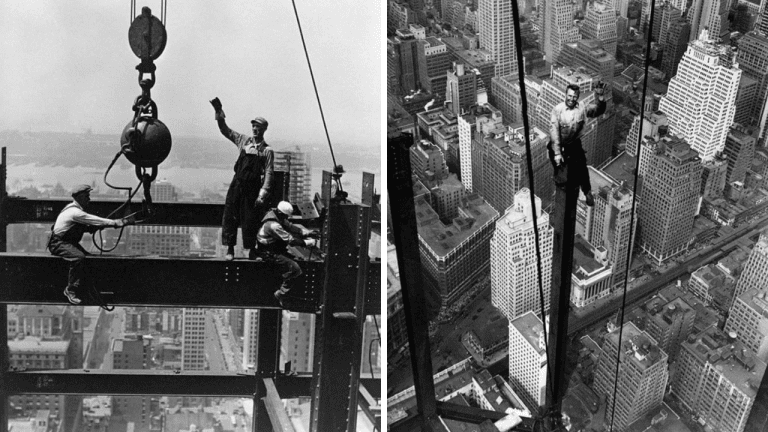 10 desivých fotografií stavbárov z čias, keď ešte neexistovali bezpečnostné predpisy