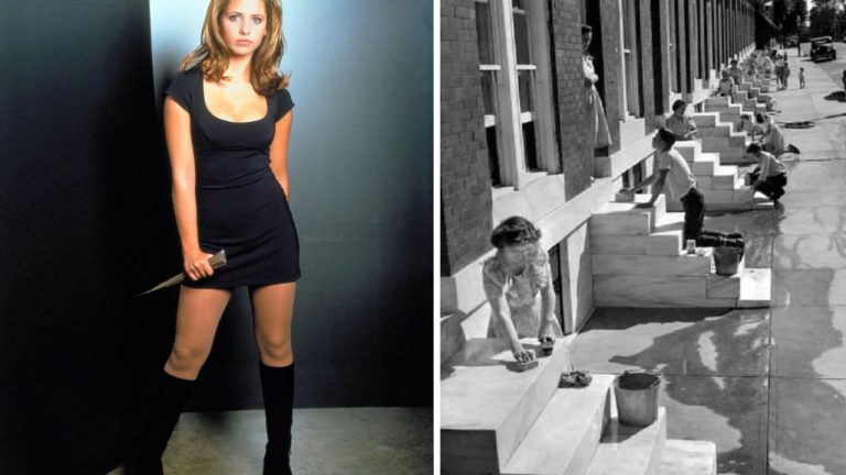 Historické fotografie, ktoré vás vrátia do minulosti #510: Čistenie štvrte v 50. rokoch alebo Sarah Michelle Gellar v 1997!