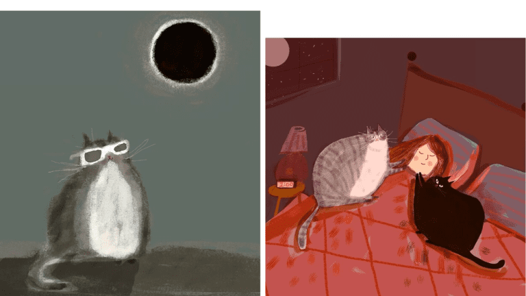 8 roztomilých ilustrácií mačiek, ktoré vás zahrejú pri srdci