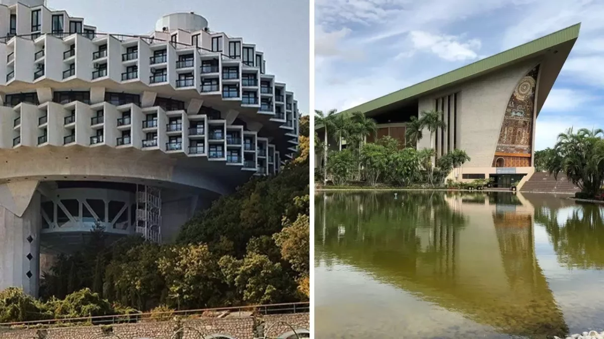 Dva moderné architektonické skvosty, obklopené zeleňou a vodou, predstavujú unikátny dizajn a kultúrnu rozmanitosť.