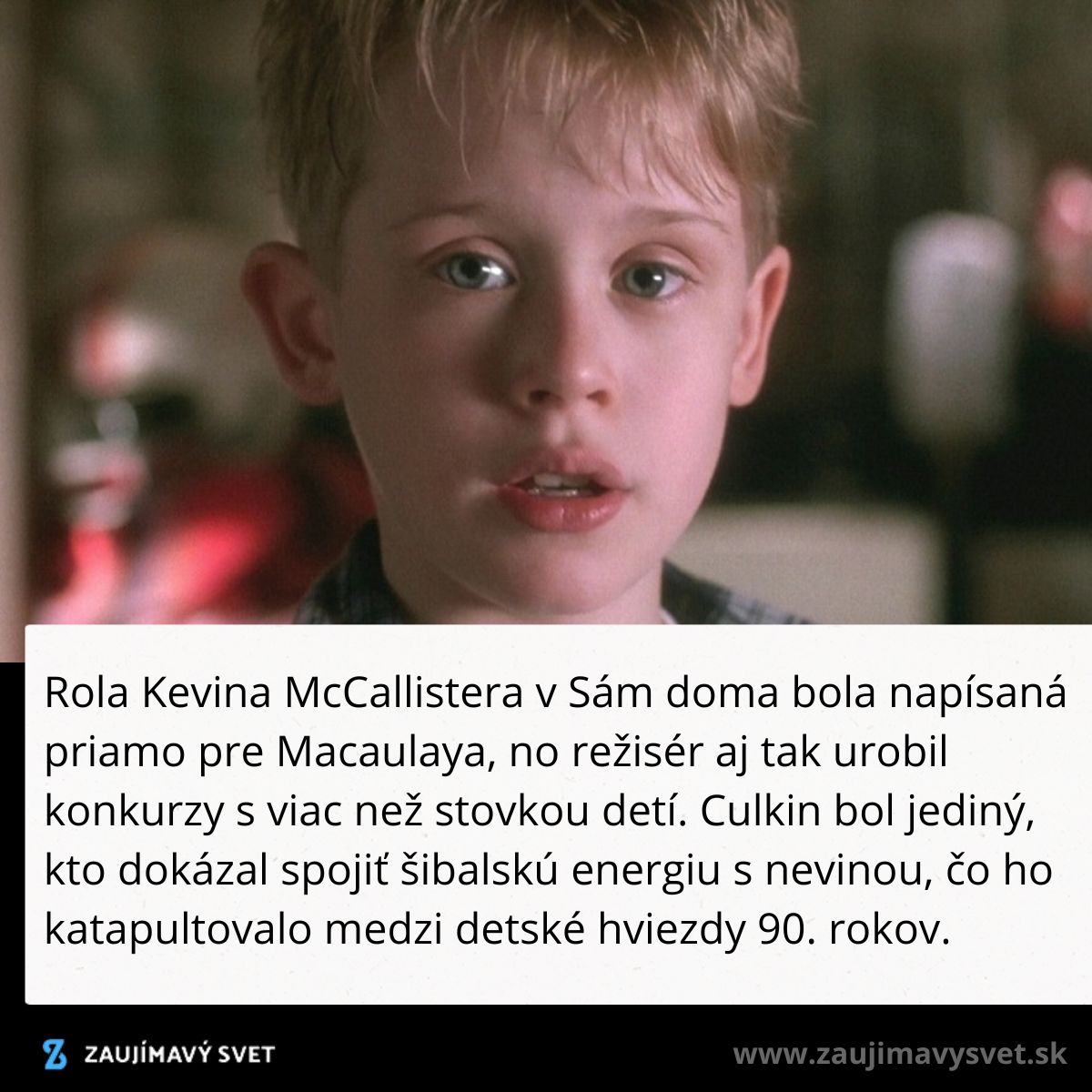 Chlapec z kultového filmu 90. rokov s textom o konkurze na hlavnú rolu.
