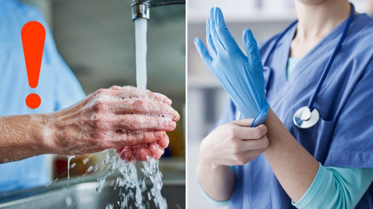 Umývanie rúk a použitie rukavíc: kľúčové hygienické opatrenia v zdravotníctve.