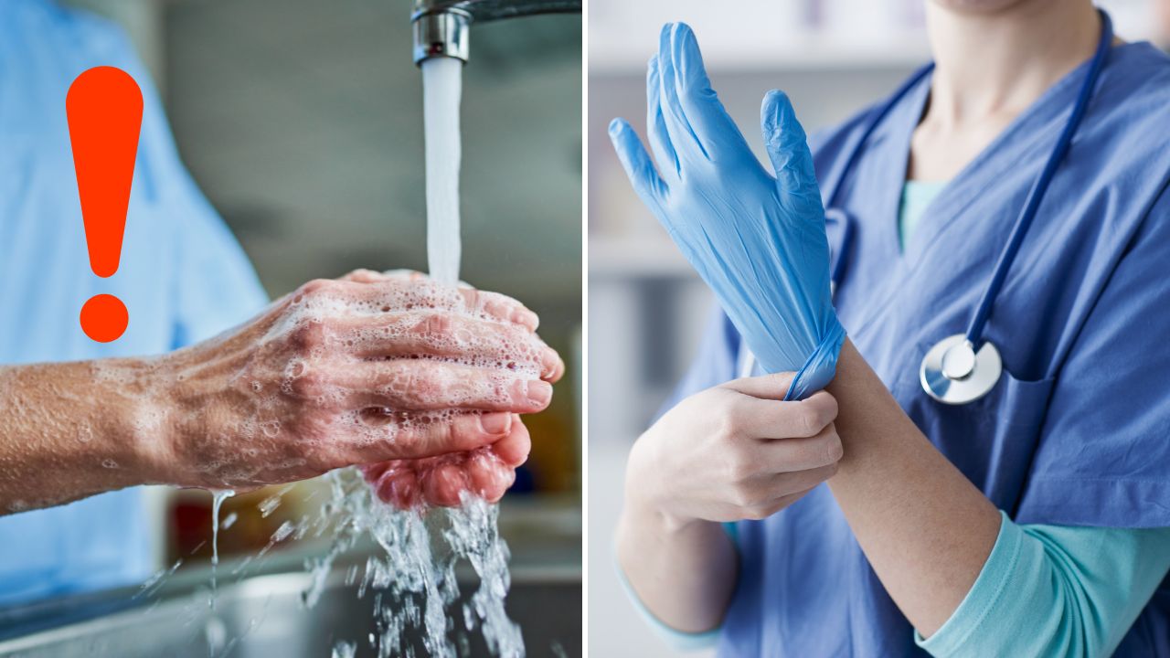 Umývanie rúk a použitie rukavíc: kľúčové hygienické opatrenia v zdravotníctve.