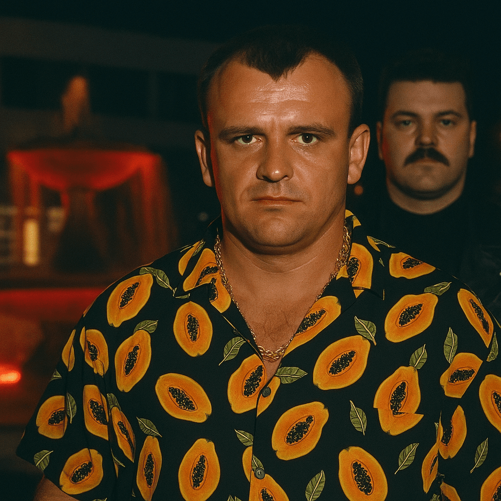 Papay a Černák, fotnána v pozadí