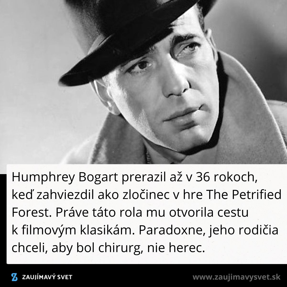 Čiernobiely portrét herca so zamysleným výrazom v tvári a klobúkom na hlave.
