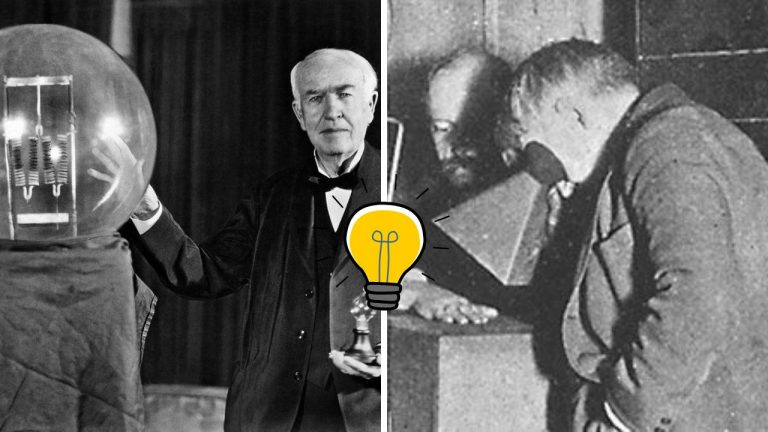 Starý Edisonov vynález a historická zemná réžia pri výrobe a testovaní kancelárskej techniky.