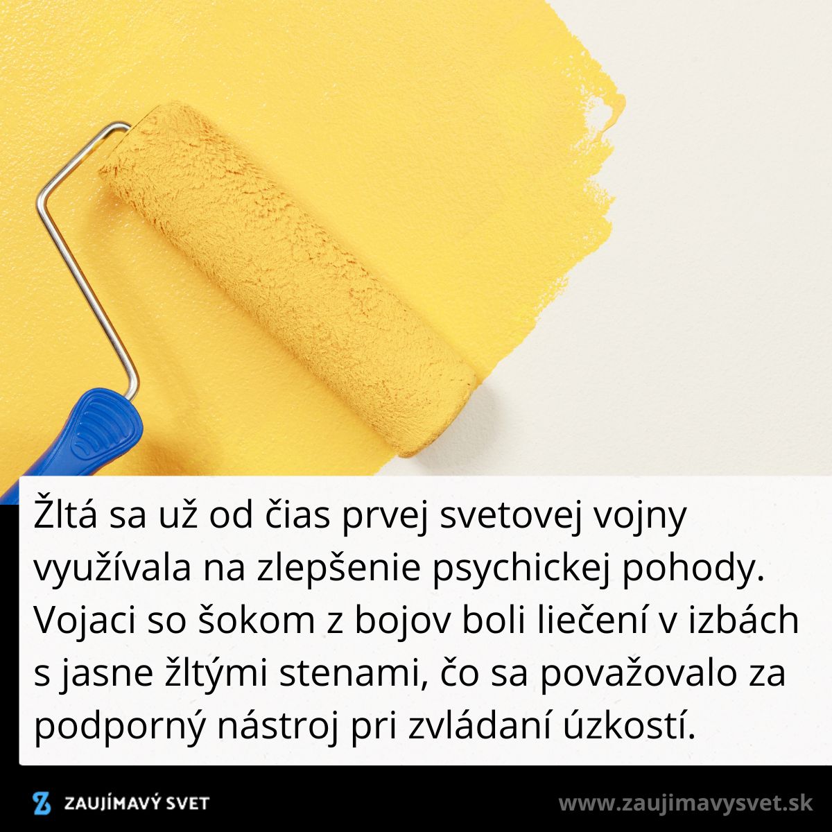 Žltá farba a valček: výrazná stena na zlepšenie psychickej pohody počas prvej svetovej vojny.