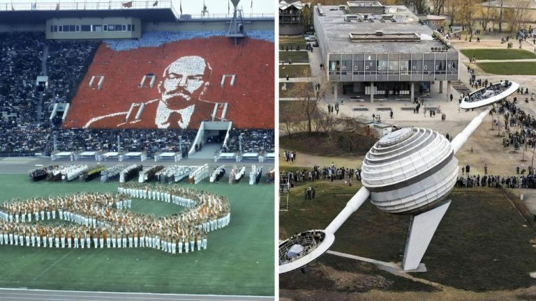 10 historických fotografií, ktoré vás vrátia do minulosti #709: Jazda na Saturne alebo sobášny palác v Kazachstane