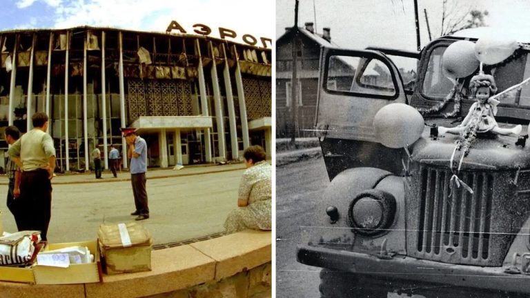 10 historických fotografií, ktoré vás vrátia do minulosti #705: Vyhorené letisko alebo svadobná výzdoba v ZSSR